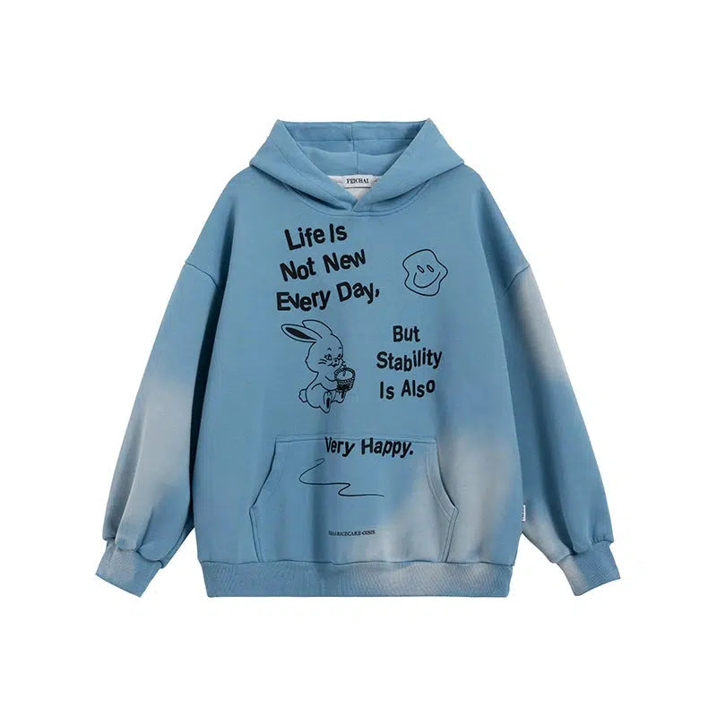 Cartoon Graphic Front Pocket Hoodie