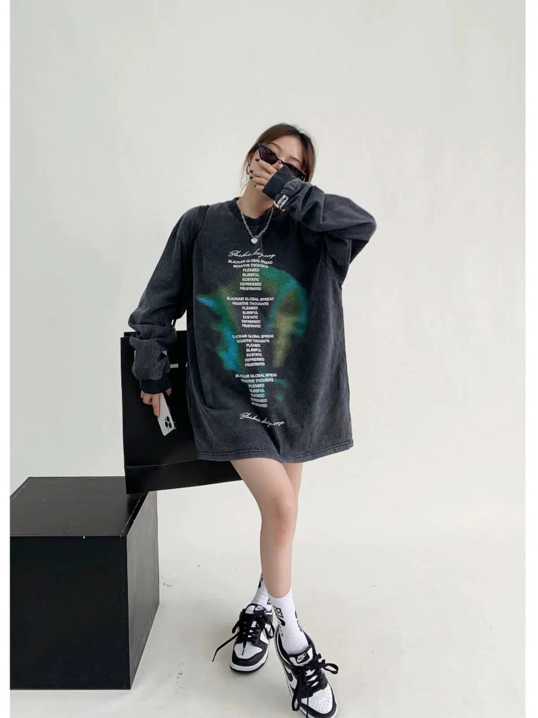 Casual Graphic Print Long Sleeve Top