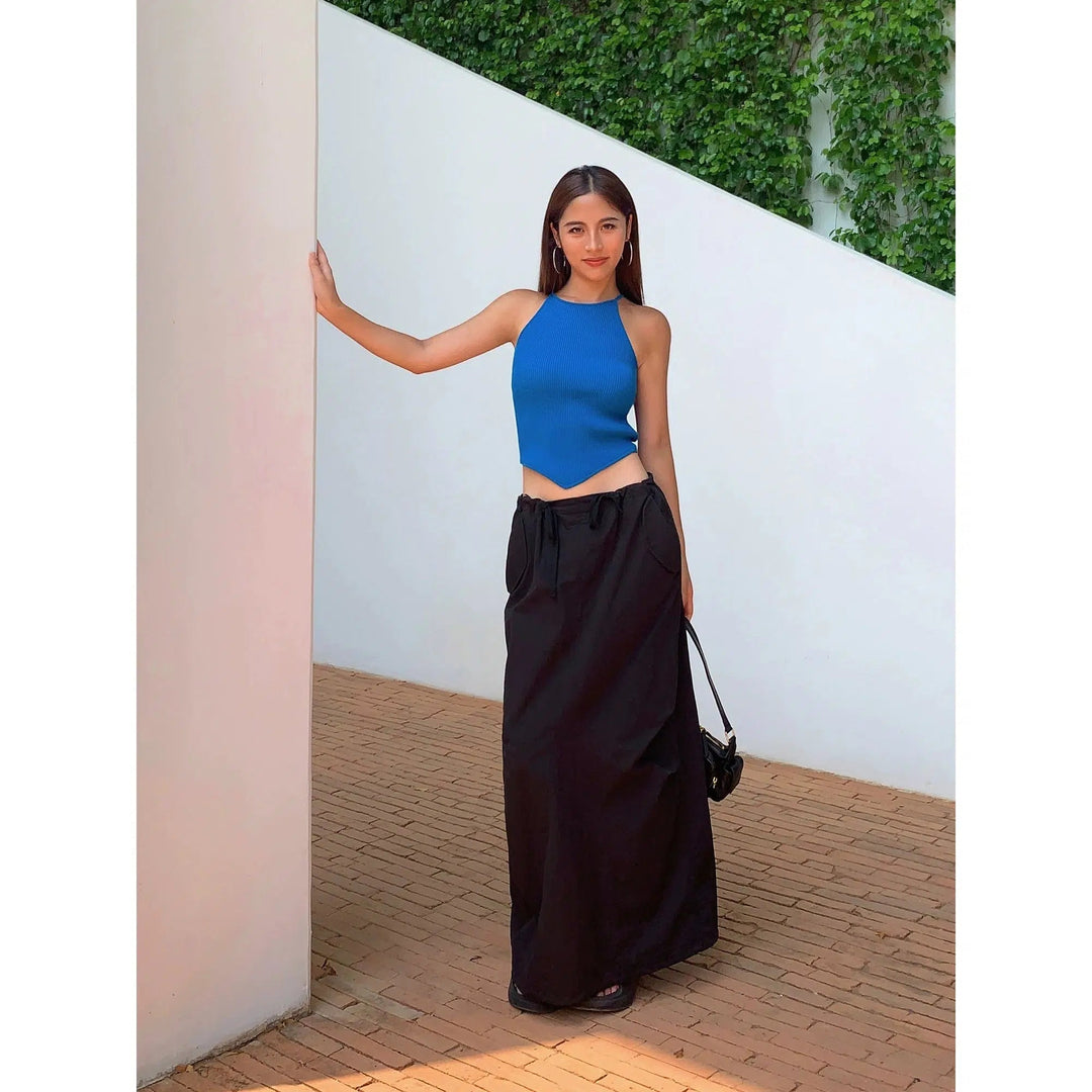 Casual High Waist Maxi Skirt