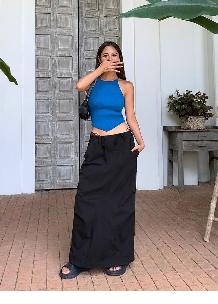 Casual High Waist Maxi Skirt