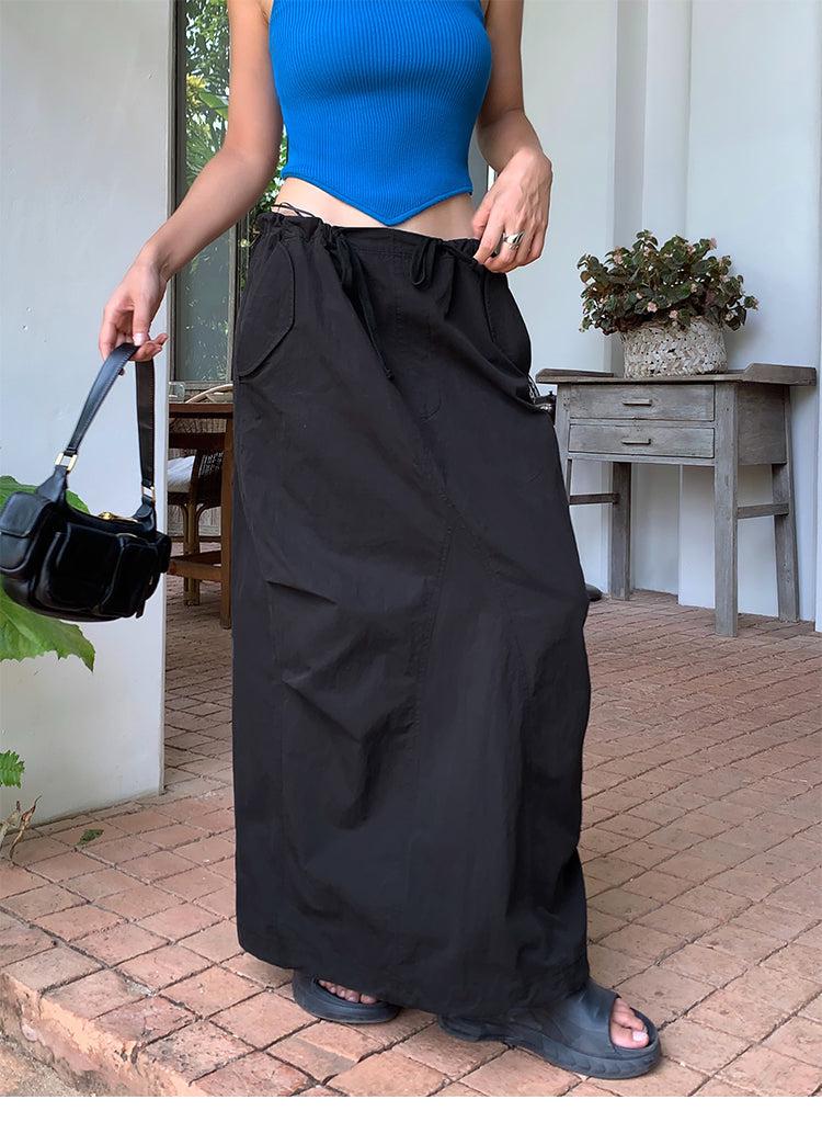 Casual High Waist Maxi Skirt