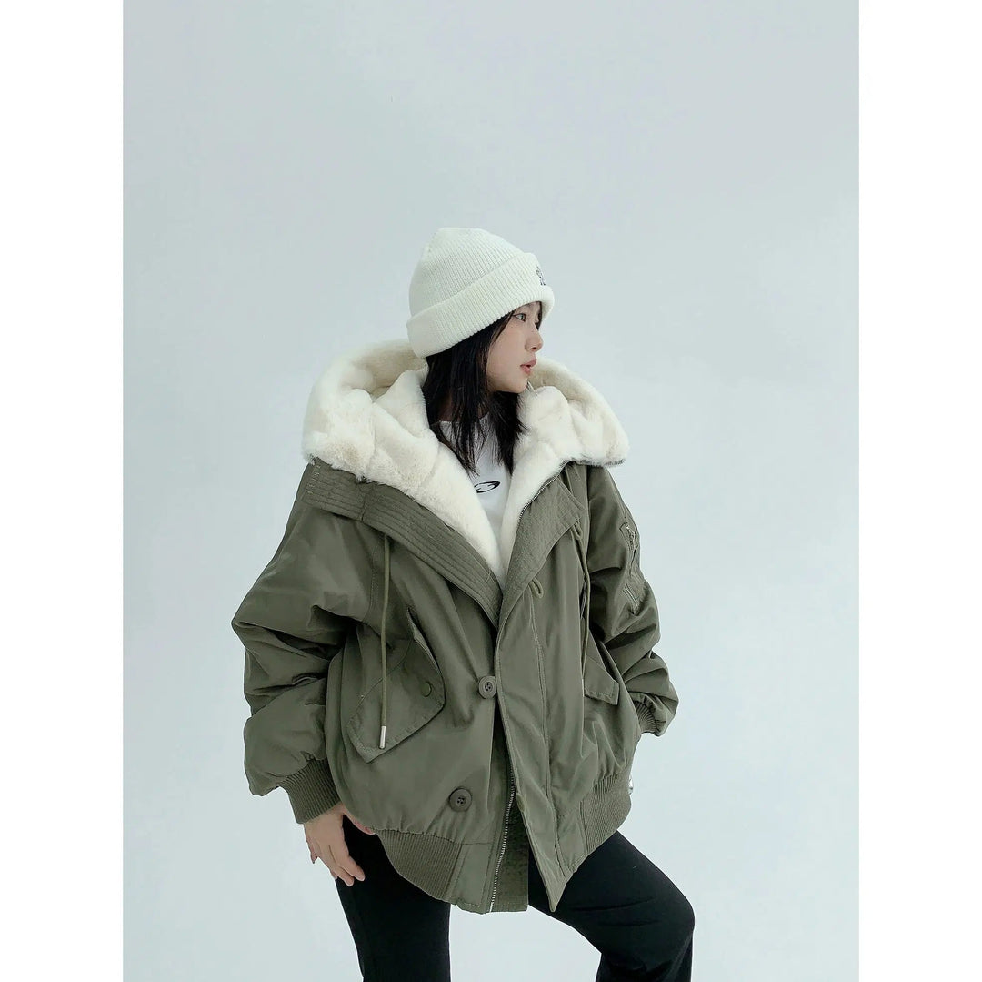 Fur Lining Hooded Jacket