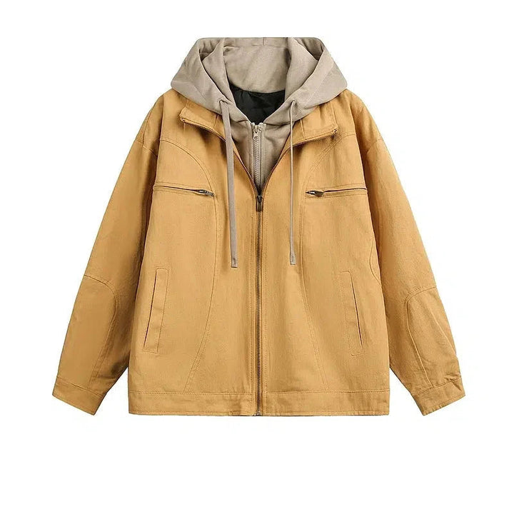 Casual Hooded Zip-Up Jacket