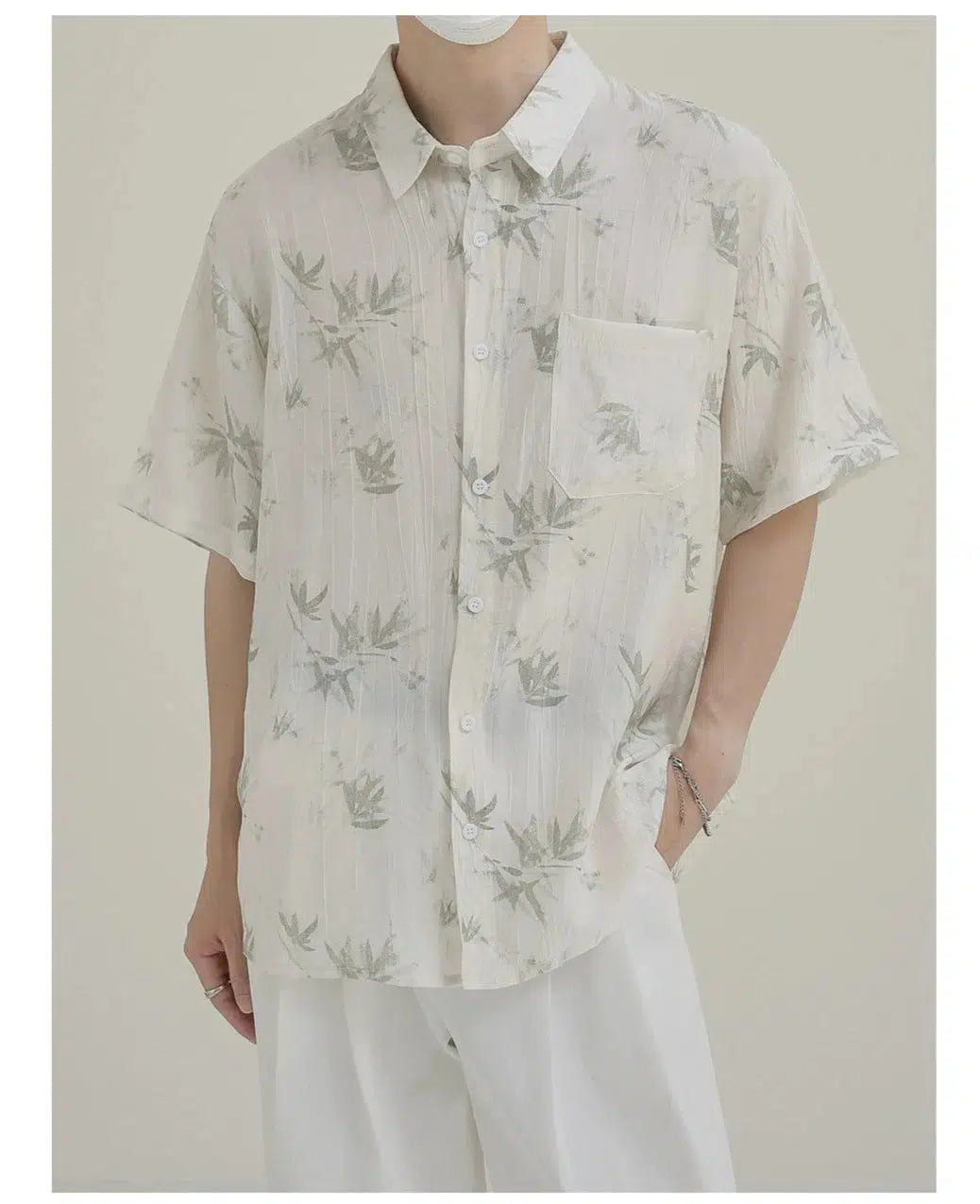 Casual Leaf Print Shirt