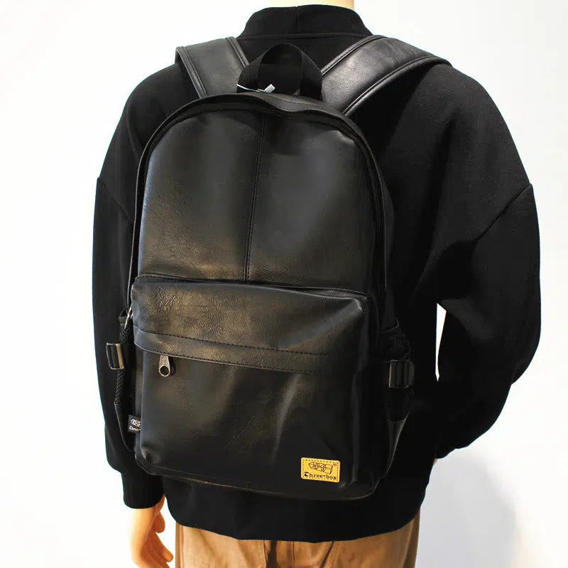 Casual Leather Backpack Bag