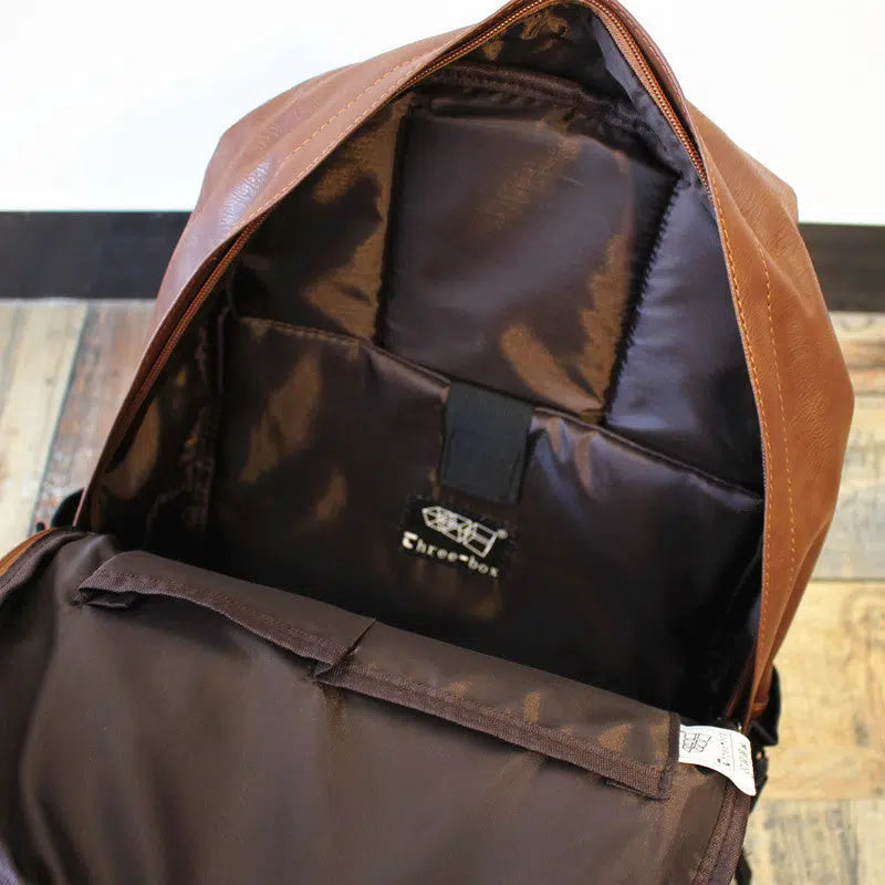 Casual Leather Backpack Bag