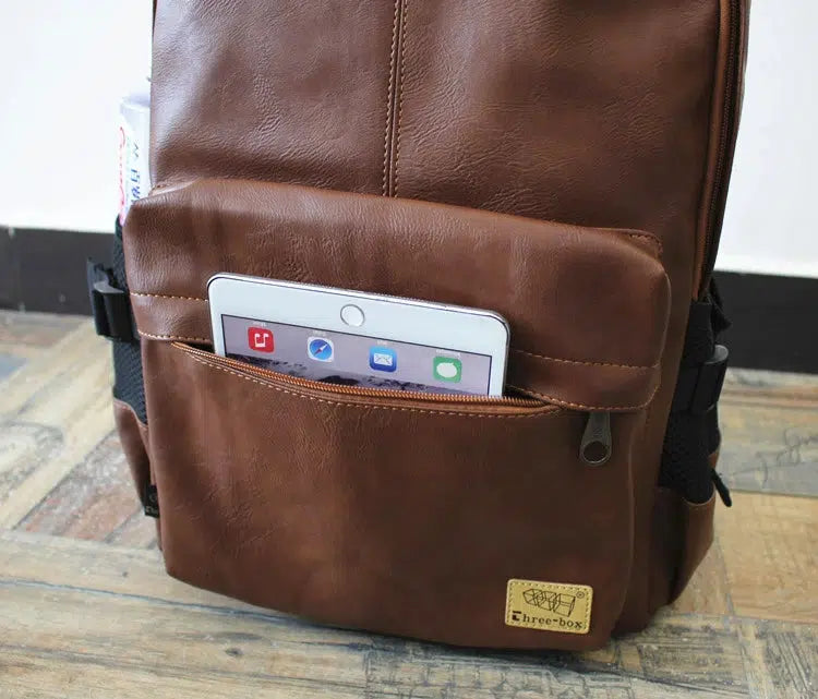 Casual Leather Backpack Bag