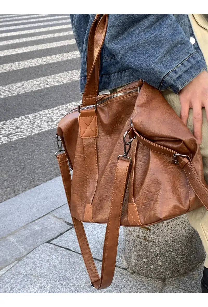 Casual Leather Satchel