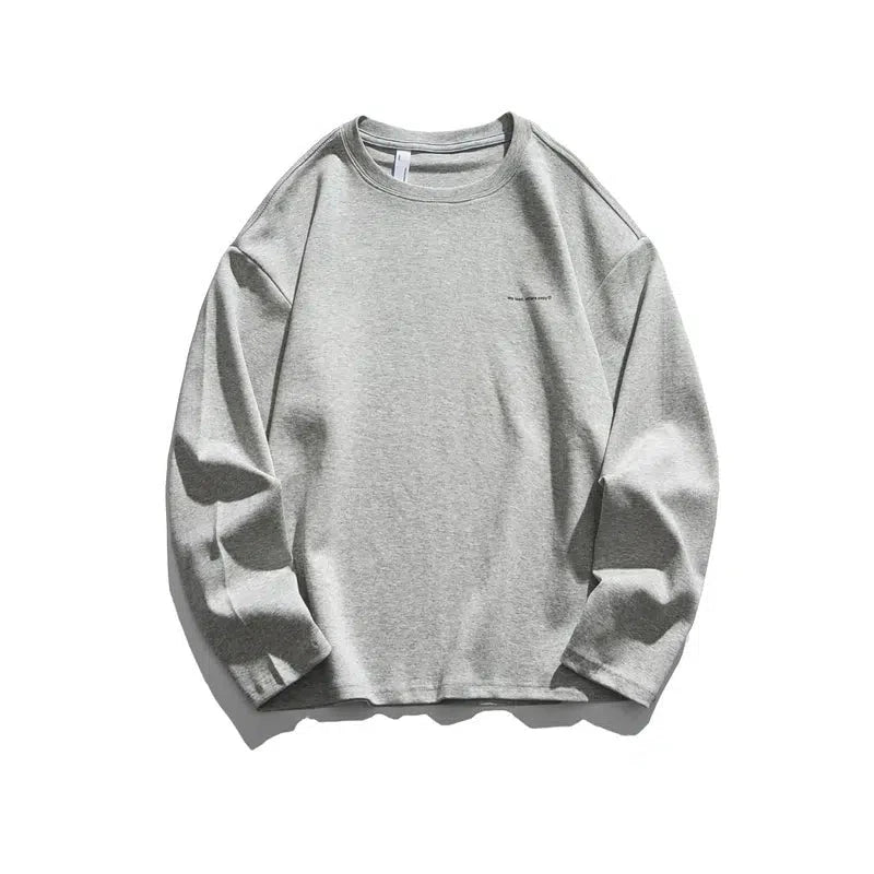 Casual Long Sleeve Crewneck T-Shirt