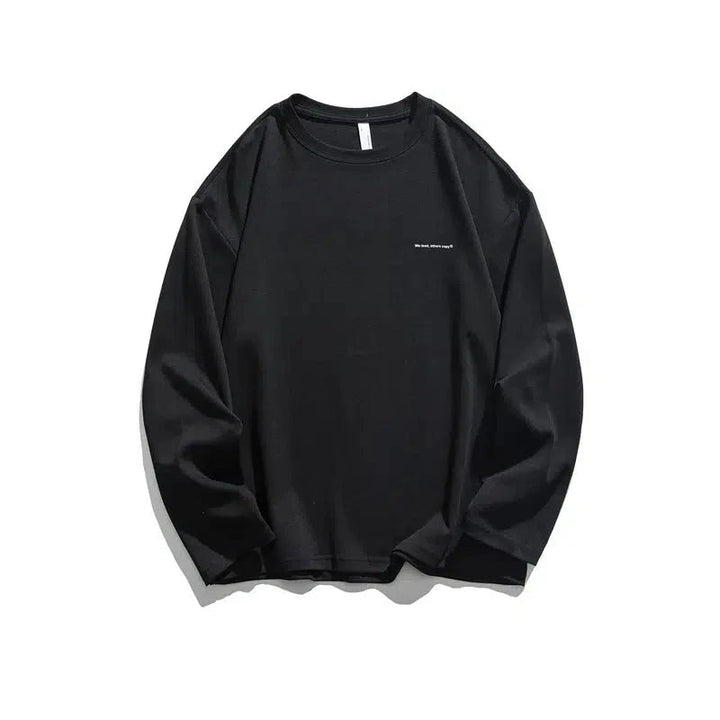 Casual Long Sleeve Crewneck T-Shirt