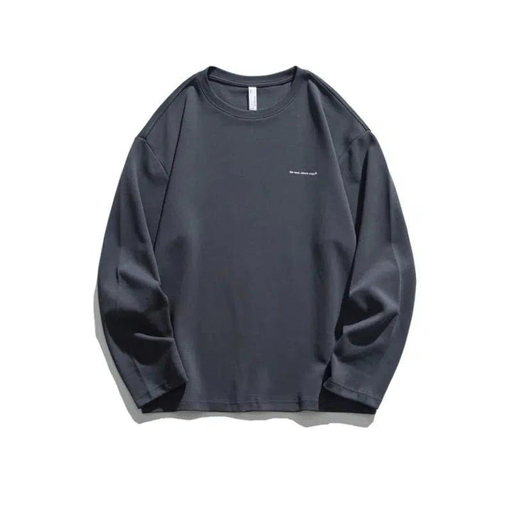 Casual Long Sleeve Crewneck T-Shirt