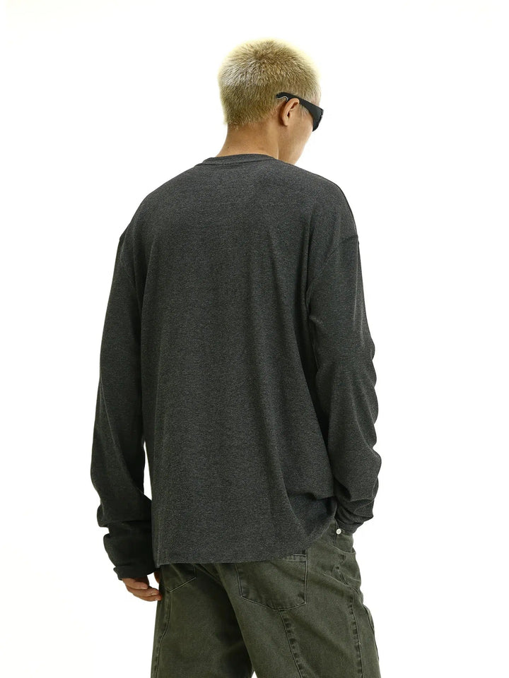 Casual Long Sleeve Henley Shirt