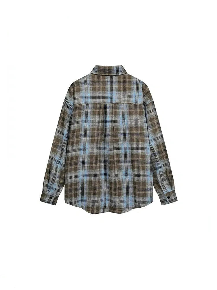 Casual Plaid Button Down Shirt