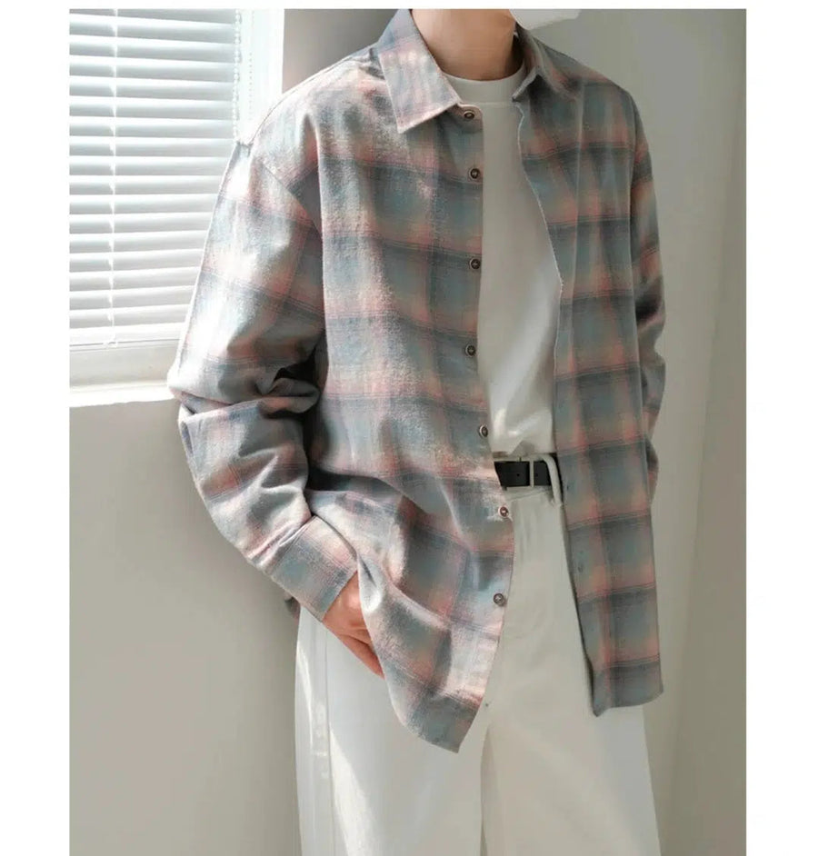 Casual Plaid Button-Up Shirt