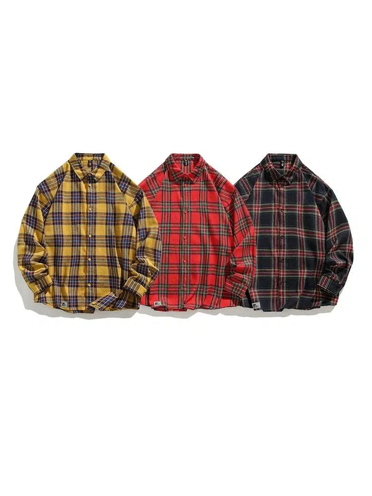 Casual Plaid Long-sleeved Shirt