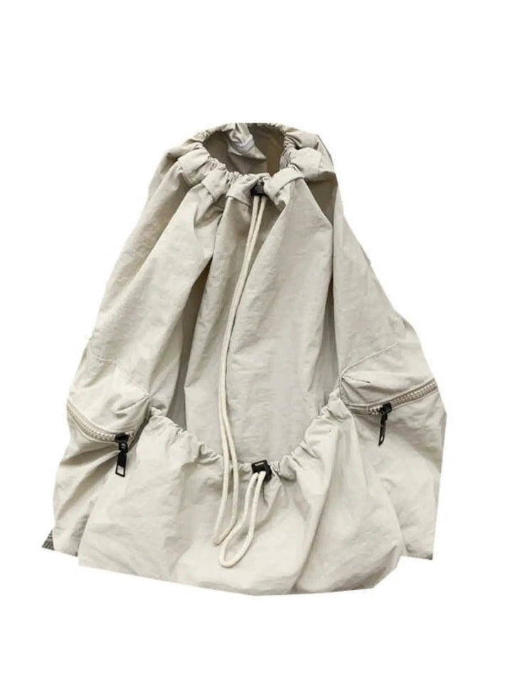 Casual Pockets Drawstring Backpack