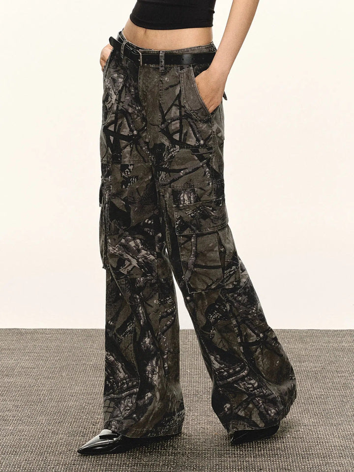 Casual Printed Cargo Pants