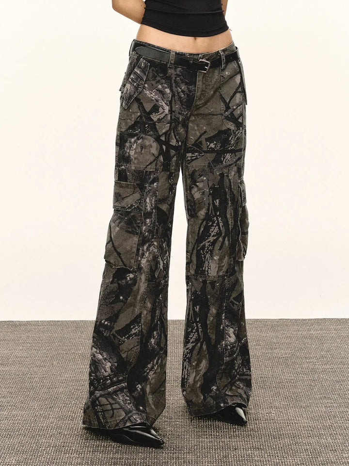 Casual Printed Cargo Pants