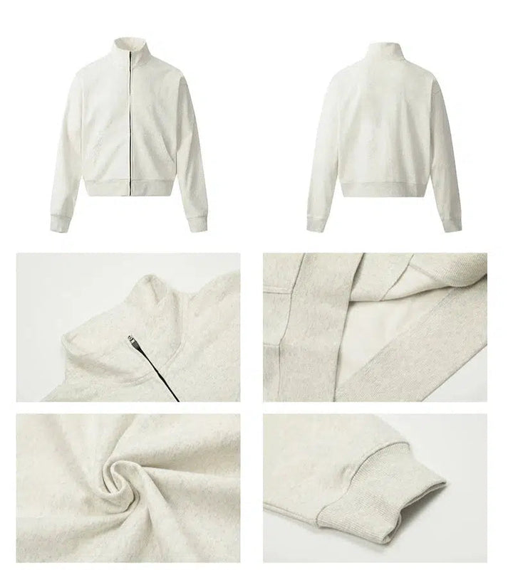 Casual Stand Collar Zip-Up Jacket