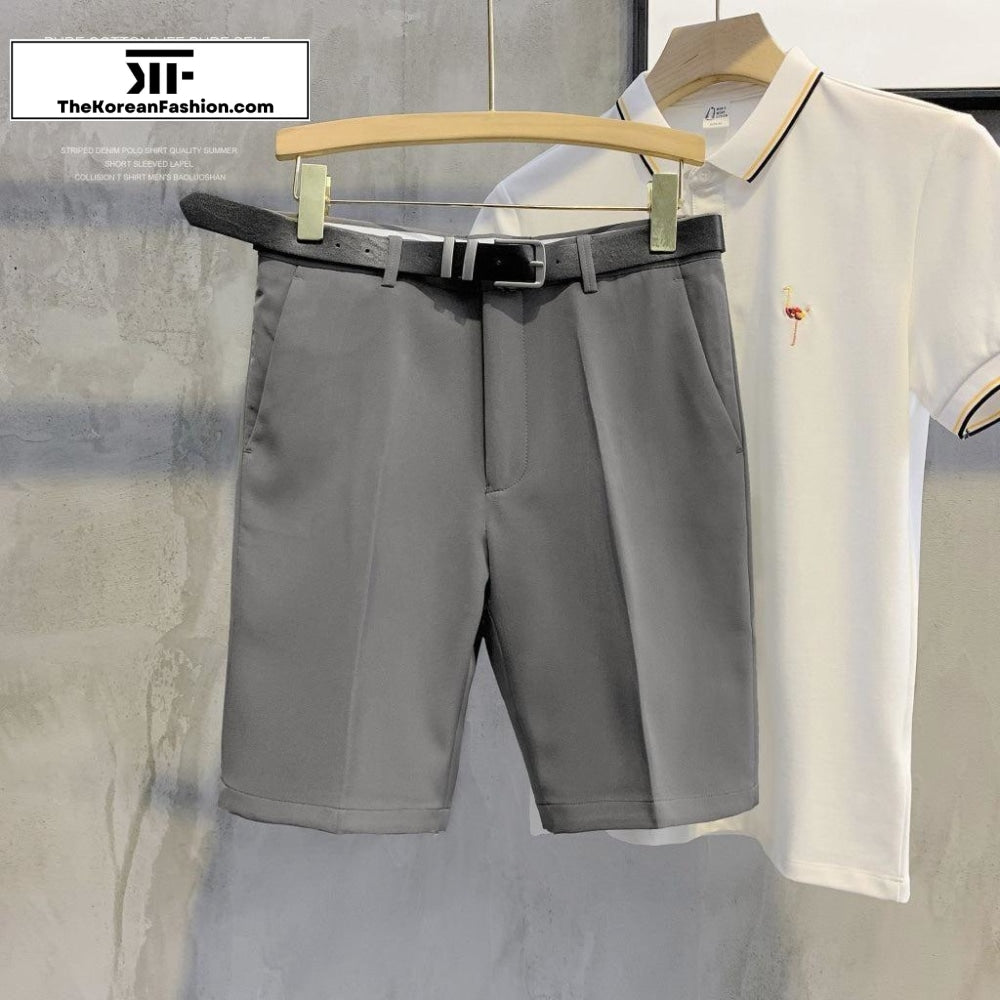 Casual Suit Short With Belt