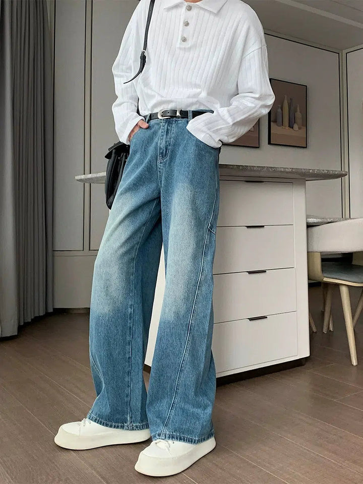 Casual Wide-Leg Jeans