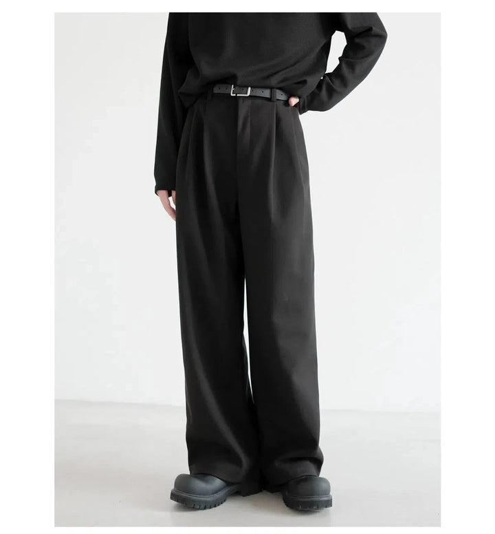 Wide-leg Wool Suit Trousers