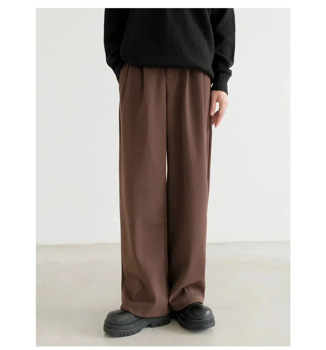 Wide-leg Wool Suit Trousers