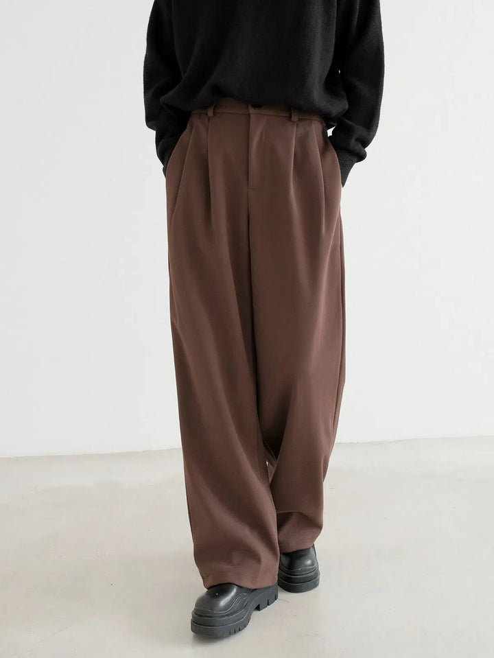 Wide-leg Wool Suit Trousers