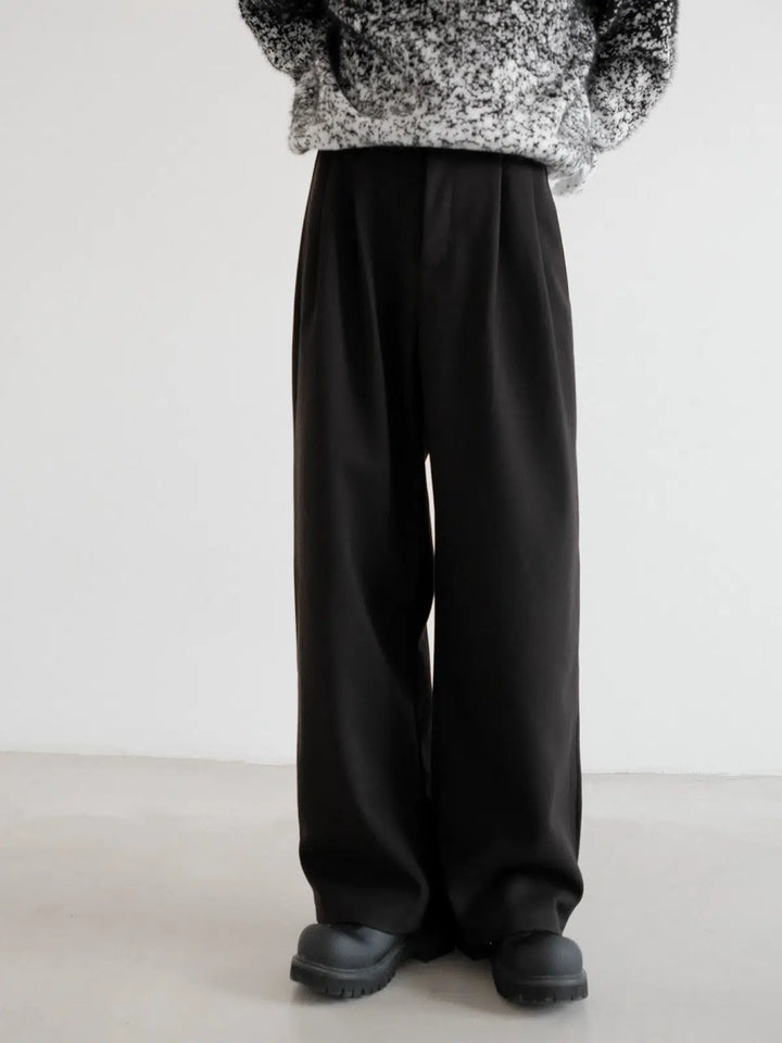 Wide-leg Wool Suit Trousers