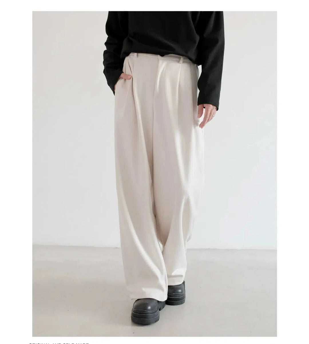 Wide-leg Wool Suit Trousers