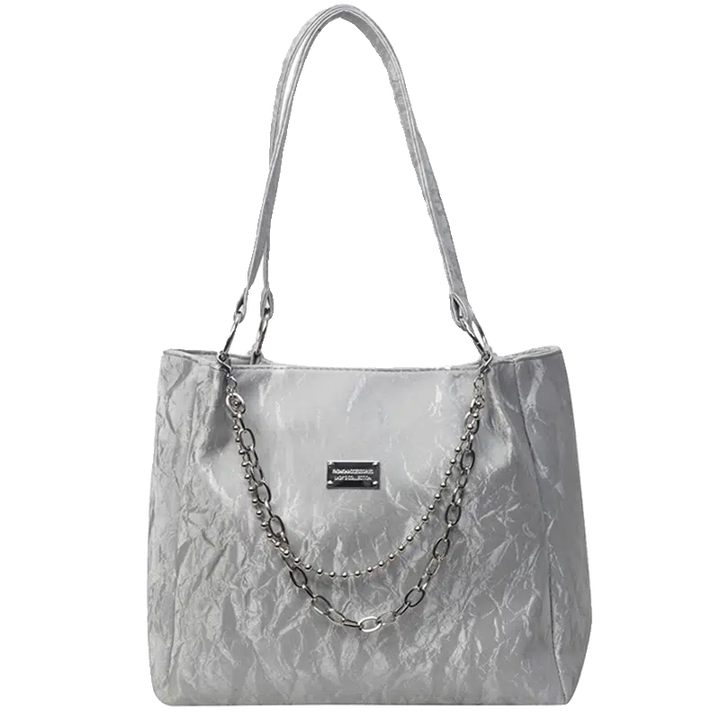 Chain Accent Elegant Tote Bag