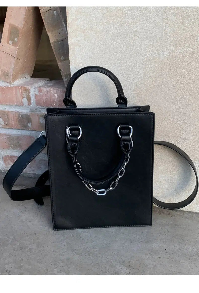 Chain Handle Messenger Bag