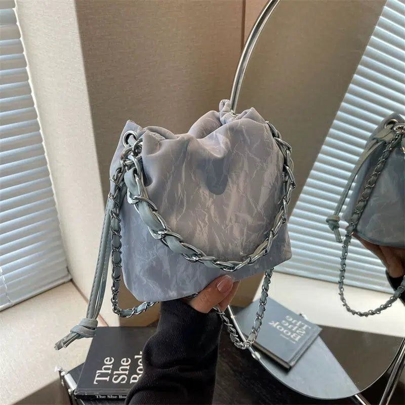 Chain Strap Bucket Shaped Bag