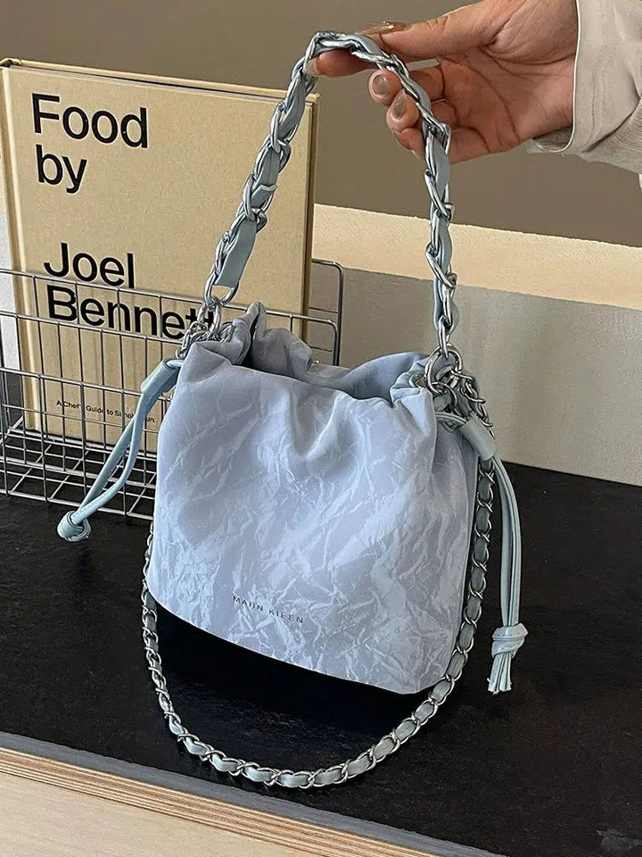 Chain Strap Bucket Shaped Bag