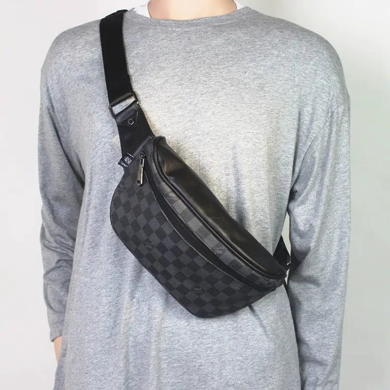 Checkered Crossbody Belt Bag