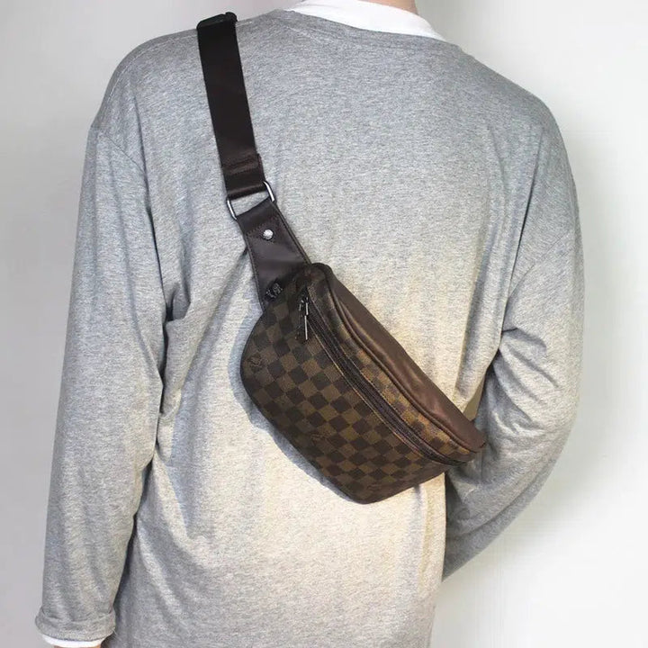 Checkered Crossbody Belt Bag