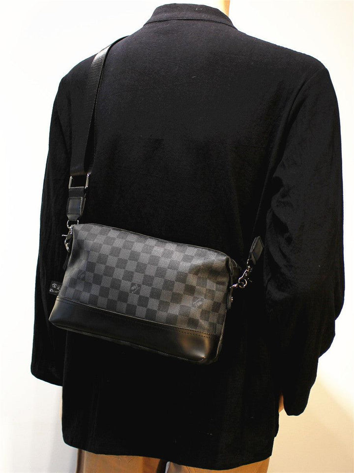 Checkered Messenger Bag