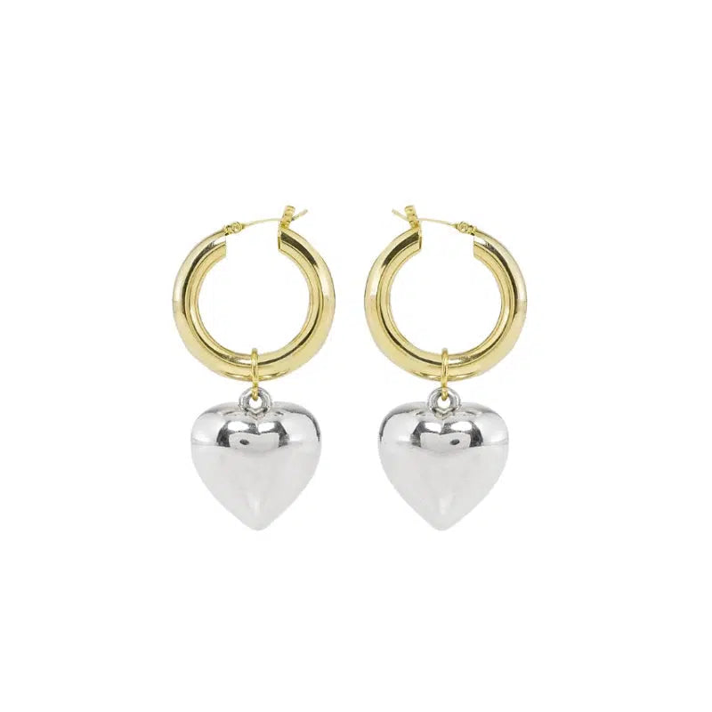 Circle Heart Earrings