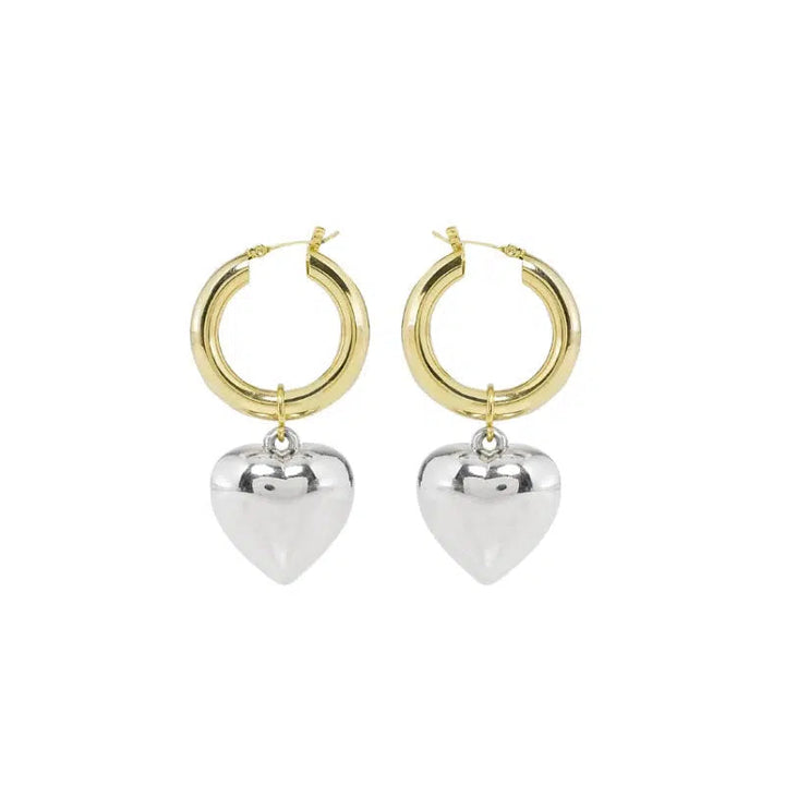 Circle Heart Earrings