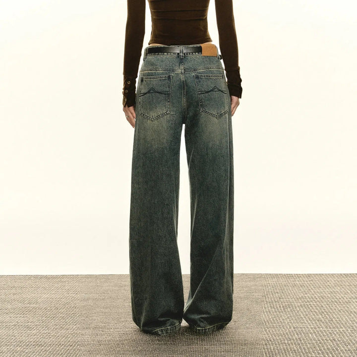 Classic High-Waist Flared Denim Jeans