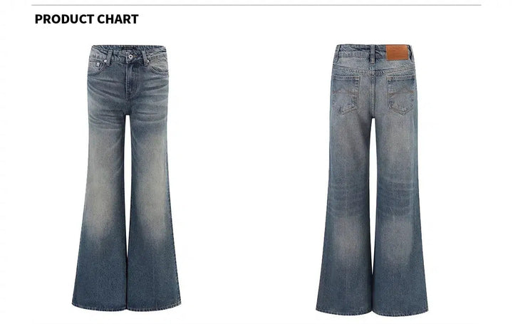 Classic High-Waisted Flared Jeans with Belt Loops