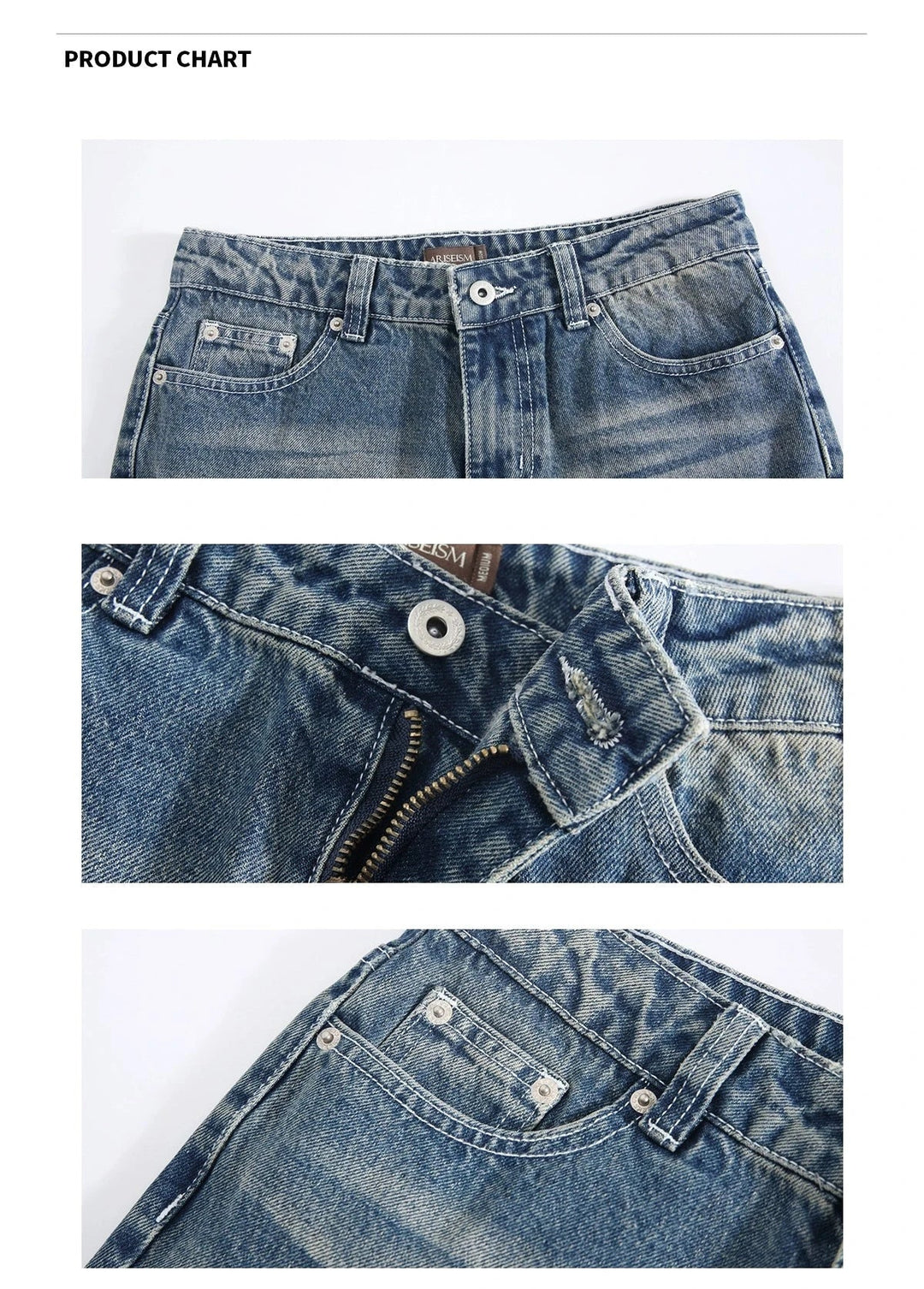 Classic High-Waisted Flared Jeans with Five-Pocket Design