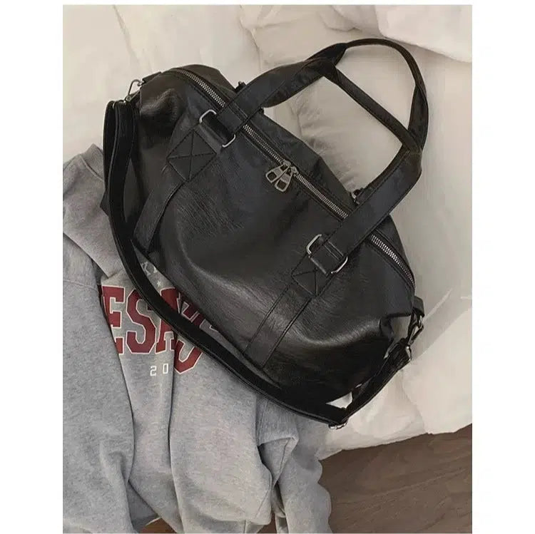 Classic Leather Duffel Bag