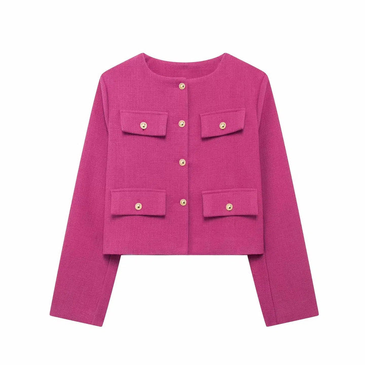 Classic Pockets Buttoned Jacket