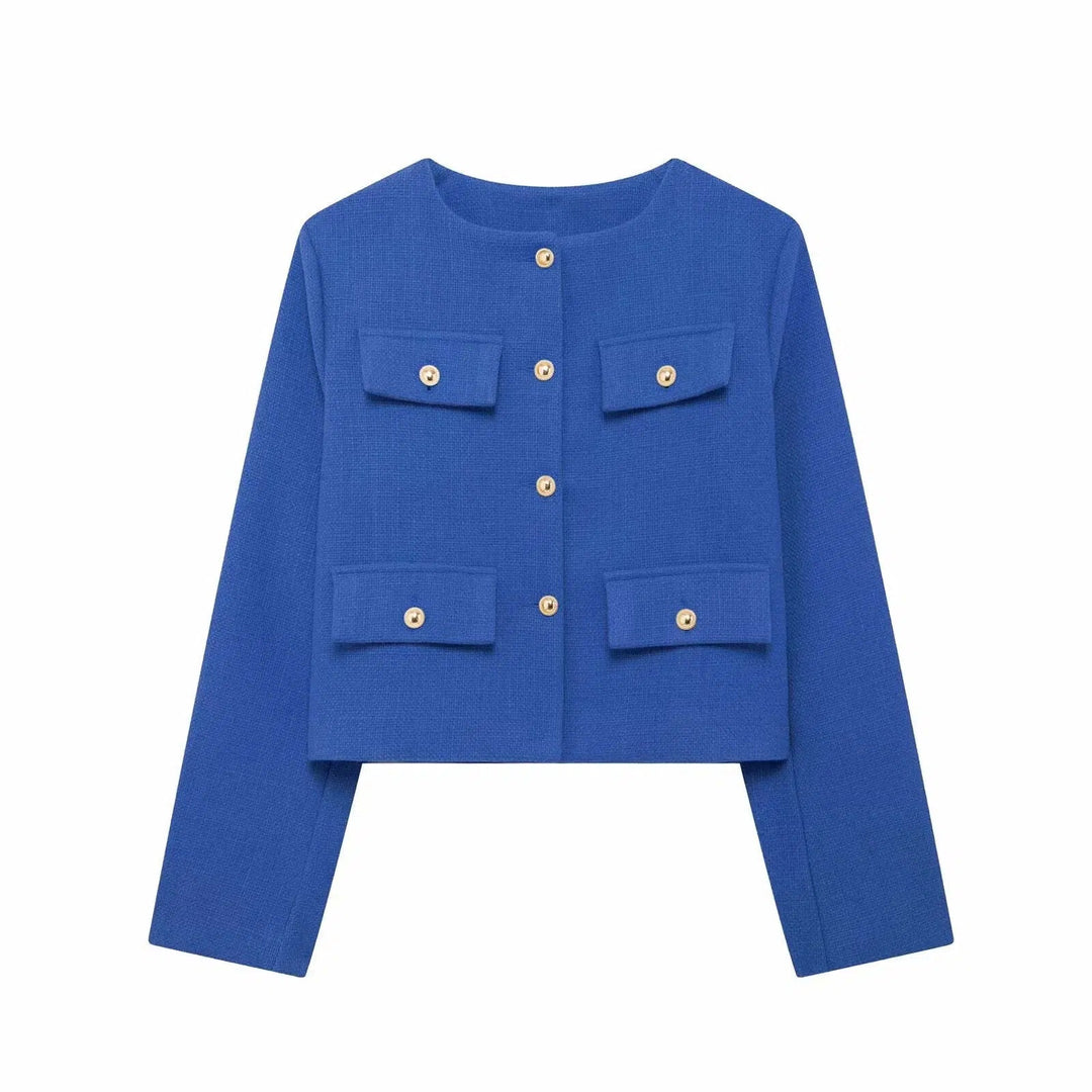 Classic Pockets Buttoned Jacket