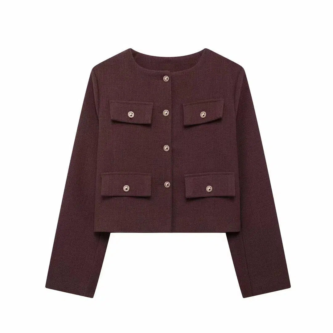 Classic Pockets Buttoned Jacket