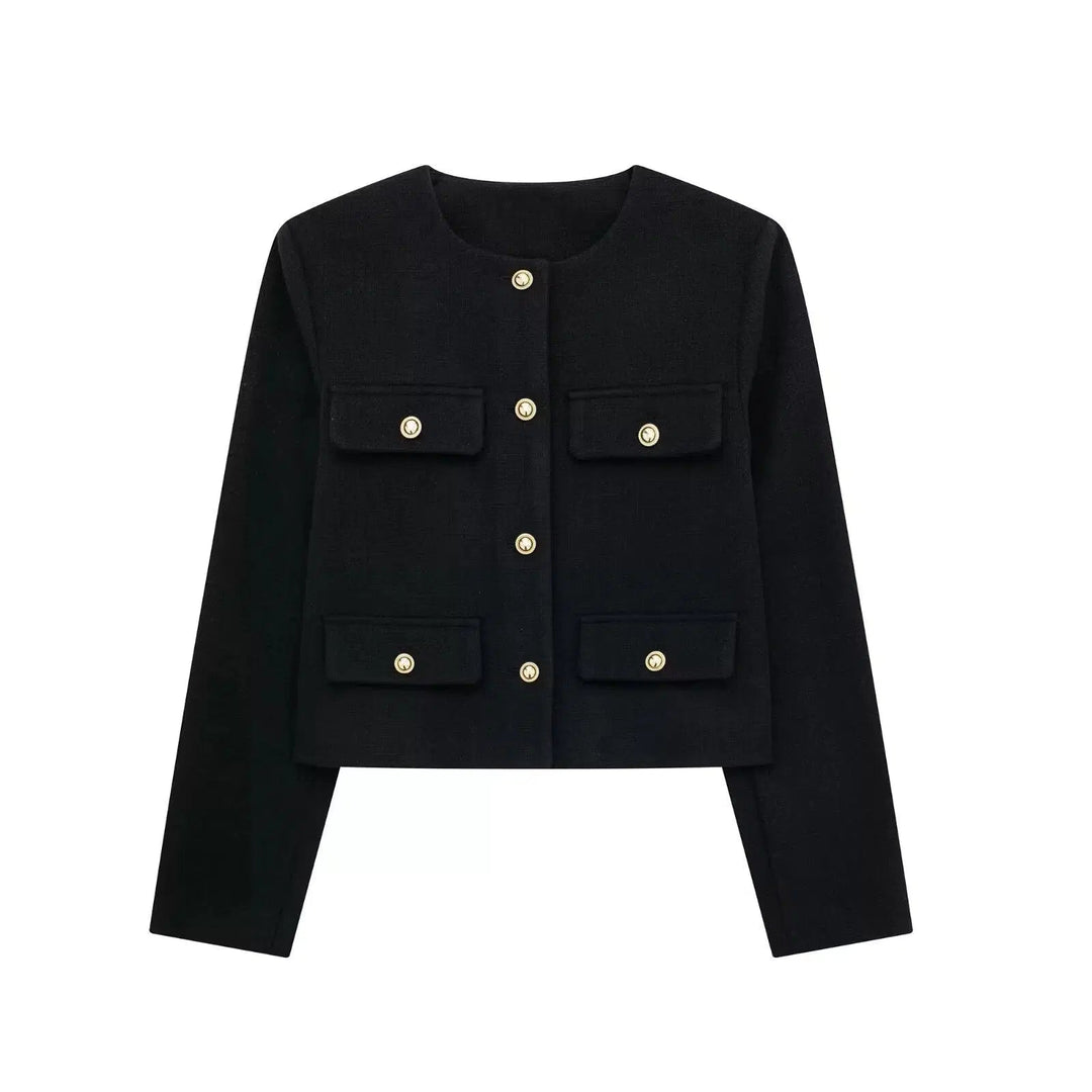 Classic Pockets Buttoned Jacket