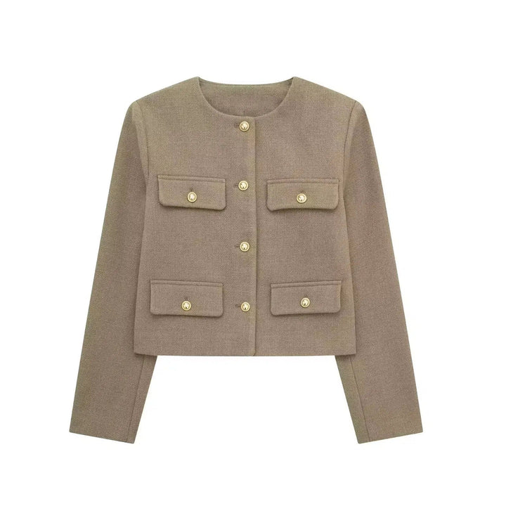 Classic Pockets Buttoned Jacket