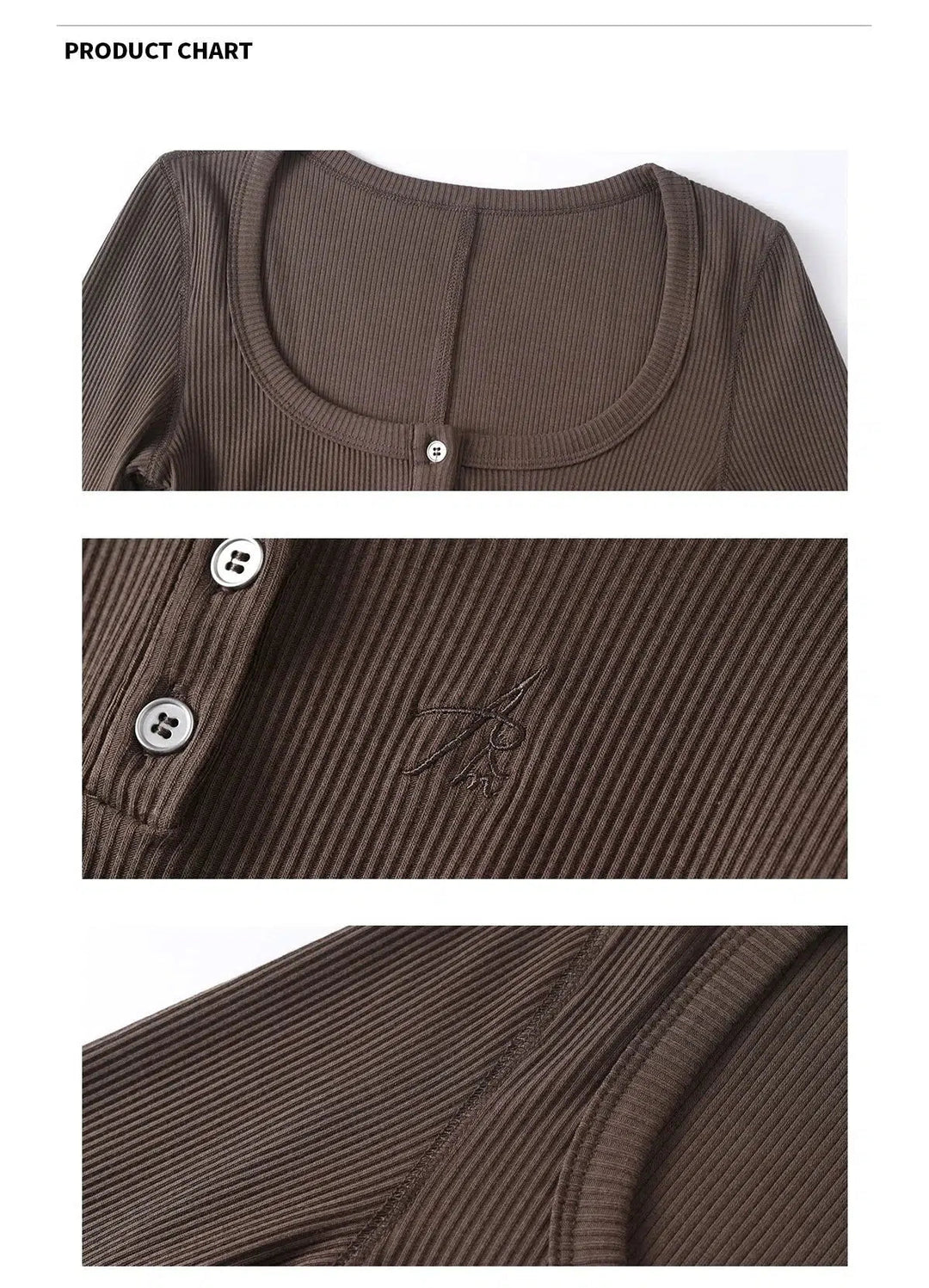 Classic Ribbed Henley Pullover with Button Detail