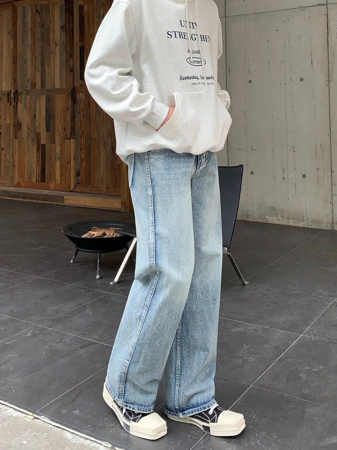 Classic Straight-Leg Denim Pants